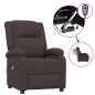 vidaXL Massagesessel Elektrisch Dunkelbraun Stoff vidaXL Massagesessel Elektrisch Dunkelbraun Stoff