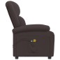vidaXL Massagesessel Elektrisch Dunkelbraun Stoff vidaXL Massagesessel Elektrisch Dunkelbraun Stoff