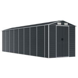vidaXL Gerätehaus Anthrazit 191x725x198 cm Verzinkter Stahl