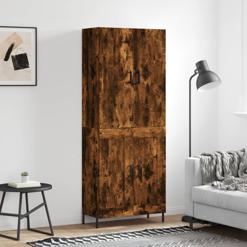 Highboard Räuchereiche 69,5x34x180 cm Holzwerkstoff Highboard Räuchereiche 69,5x34x180 cm Holzwerkstoff