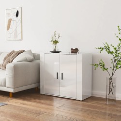 vidaXL Sideboard Hochglanz-Weiß 80x33x70 cm Holzwerkstoff