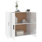 vidaXL Sideboard Hochglanz-Weiß 80x33x70 cm Holzwerkstoff vidaXL Sideboard Hochglanz-Weiß 80x33x70 cm Holzwerkstoff