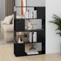 vidaXL Bücherregal Raumteiler Hochglanz-Schwarz 80x24x124,5 cm vidaXL Bücherregal Raumteiler Hochglanz-Schwarz 80x24x124,5 cm