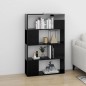 vidaXL Bücherregal Raumteiler Hochglanz-Schwarz 80x24x124,5 cm vidaXL Bücherregal Raumteiler Hochglanz-Schwarz 80x24x124,5 cm