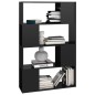 vidaXL Bücherregal Raumteiler Hochglanz-Schwarz 80x24x124,5 cm vidaXL Bücherregal Raumteiler Hochglanz-Schwarz 80x24x124,5 cm