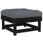 vidaXL 6-tlg. Garten-Lounge-Set mit Kissen Schwarz Massivholz vidaXL 6-tlg. Garten-Lounge-Set mit Kissen Schwarz Massivholz