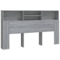 vidaXL Kopfteil mit Ablagen Grau Sonoma 180x19x103,5 cm vidaXL Kopfteil mit Ablagen Grau Sonoma 180x19x103,5 cm