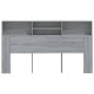 vidaXL Kopfteil mit Ablagen Grau Sonoma 180x19x103,5 cm vidaXL Kopfteil mit Ablagen Grau Sonoma 180x19x103,5 cm