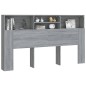 vidaXL Kopfteil mit Ablagen Grau Sonoma 180x19x103,5 cm vidaXL Kopfteil mit Ablagen Grau Sonoma 180x19x103,5 cm