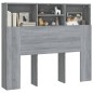 vidaXL Kopfteil mit Ablagen Grau Sonoma 120x19x103,5 cm vidaXL Kopfteil mit Ablagen Grau Sonoma 120x19x103,5 cm