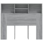 vidaXL Kopfteil mit Ablagen Grau Sonoma 120x19x103,5 cm vidaXL Kopfteil mit Ablagen Grau Sonoma 120x19x103,5 cm