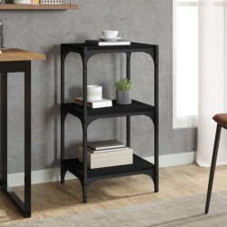 vidaXL Bücherregal Schwarz 40x33x70,5 cm Holzwerkstoff und Stahl