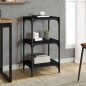 vidaXL Bücherregal Schwarz 40x33x70,5 cm Holzwerkstoff und Stahl vidaXL Bücherregal Schwarz 40x33x70,5 cm Holzwerkstoff und Stahl