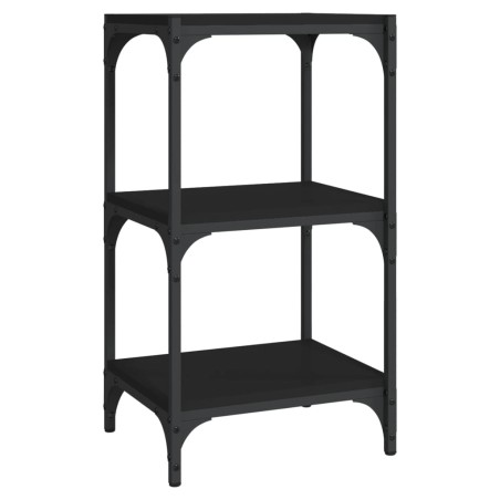 vidaXL Bücherregal Schwarz 40x33x70,5 cm Holzwerkstoff und Stahl