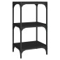 vidaXL Bücherregal Schwarz 40x33x70,5 cm Holzwerkstoff und Stahl vidaXL Bücherregal Schwarz 40x33x70,5 cm Holzwerkstoff und Stahl