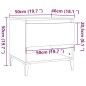 vidaXL Beistelltisch Weiß 50x46x50 cm Holzwerkstoff vidaXL Beistelltisch Weiß 50x46x50 cm Holzwerkstoff