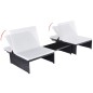 vidaXL Outdoor-Lehnstühle 2 Stk. mit Tisch Schwarz Poly-Rattan vidaXL Outdoor-Lehnstühle 2 Stk. mit Tisch Schwarz Poly-Rattan