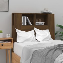 vidaXL Kopfteil mit Ablagen Braun Eichen-Optik 100x18,5x104,5 cm