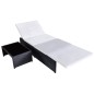 vidaXL Outdoor-Lehnstühle 2 Stk. mit Tisch Schwarz Poly-Rattan vidaXL Outdoor-Lehnstühle 2 Stk. mit Tisch Schwarz Poly-Rattan
