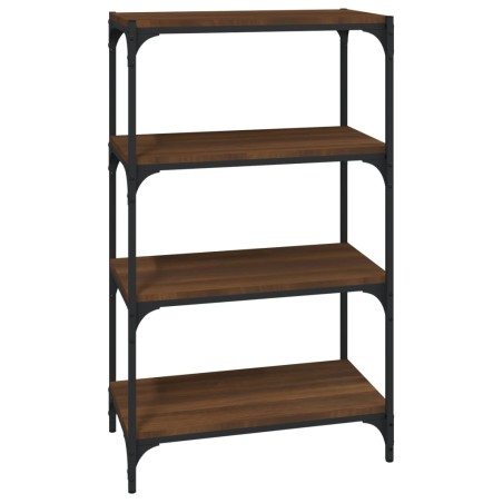 vidaXL Bücherregal Braun Eichen-Optik 60x33x100 cm Holzwerkstoff Stahl