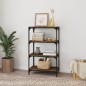 vidaXL Bücherregal Braun Eichen-Optik 60x33x100 cm Holzwerkstoff Stahl vidaXL Bücherregal Braun Eichen-Optik 60x33x100 cm Holzwerkstoff Stahl