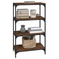 vidaXL Bücherregal Braun Eichen-Optik 60x33x100 cm Holzwerkstoff Stahl vidaXL Bücherregal Braun Eichen-Optik 60x33x100 cm Holzwerkstoff Stahl