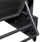 vidaXL Outdoor-Lehnstühle 2 Stk. mit Tisch Schwarz Poly-Rattan vidaXL Outdoor-Lehnstühle 2 Stk. mit Tisch Schwarz Poly-Rattan