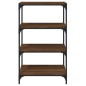 vidaXL Bücherregal Braun Eichen-Optik 60x33x100 cm Holzwerkstoff Stahl vidaXL Bücherregal Braun Eichen-Optik 60x33x100 cm Holzwerkstoff Stahl