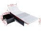 vidaXL Outdoor-Lehnstühle 2 Stk. mit Tisch Schwarz Poly-Rattan vidaXL Outdoor-Lehnstühle 2 Stk. mit Tisch Schwarz Poly-Rattan