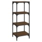 vidaXL Bücherregal Braun Eichen-Optik 40x33x100 cm Holzwerkstoff Stahl vidaXL Bücherregal Braun Eichen-Optik 40x33x100 cm Holzwerkstoff Stahl