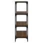 vidaXL Bücherregal Braun Eichen-Optik 40x33x100 cm Holzwerkstoff Stahl vidaXL Bücherregal Braun Eichen-Optik 40x33x100 cm Holzwerkstoff Stahl