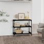vidaXL Bücherregal Schwarz 80x33x70,5 cm Holzwerkstoff und Stahl vidaXL Bücherregal Schwarz 80x33x70,5 cm Holzwerkstoff und Stahl