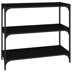 vidaXL Bücherregal Schwarz 80x33x70,5 cm Holzwerkstoff und Stahl