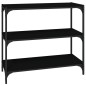 vidaXL Bücherregal Schwarz 80x33x70,5 cm Holzwerkstoff und Stahl vidaXL Bücherregal Schwarz 80x33x70,5 cm Holzwerkstoff und Stahl