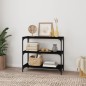 vidaXL Bücherregal Schwarz 80x33x70,5 cm Holzwerkstoff und Stahl vidaXL Bücherregal Schwarz 80x33x70,5 cm Holzwerkstoff und Stahl