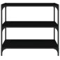 vidaXL Bücherregal Schwarz 80x33x70,5 cm Holzwerkstoff und Stahl vidaXL Bücherregal Schwarz 80x33x70,5 cm Holzwerkstoff und Stahl