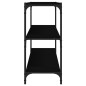 vidaXL Bücherregal Schwarz 80x33x70,5 cm Holzwerkstoff und Stahl vidaXL Bücherregal Schwarz 80x33x70,5 cm Holzwerkstoff und Stahl