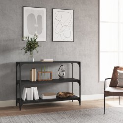 vidaXL Bücherregal Schwarz 100x33x70,5 cm Holzwerkstoff und Stahl