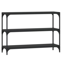 vidaXL Bücherregal Schwarz 100x33x70,5 cm Holzwerkstoff und Stahl