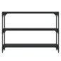 vidaXL Bücherregal Schwarz 100x33x70,5 cm Holzwerkstoff und Stahl vidaXL Bücherregal Schwarz 100x33x70,5 cm Holzwerkstoff und Stahl