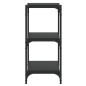 vidaXL Bücherregal Schwarz 100x33x70,5 cm Holzwerkstoff und Stahl vidaXL Bücherregal Schwarz 100x33x70,5 cm Holzwerkstoff und Stahl