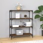 vidaXL Bücherregal Braun Eichen-Optik 80x33x100 cm Holzwerkstoff Stahl vidaXL Bücherregal Braun Eichen-Optik 80x33x100 cm Holzwerkstoff Stahl