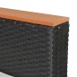 5-tlg. Garten-Lounge-Set mit Auflagen Poly Rattan Schwarz 5-tlg. Garten-Lounge-Set mit Auflagen Poly Rattan Schwarz