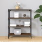 vidaXL Bücherregal Braun Eichen-Optik 80x33x100 cm Holzwerkstoff Stahl vidaXL Bücherregal Braun Eichen-Optik 80x33x100 cm Holzwerkstoff Stahl