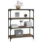 vidaXL Bücherregal Braun Eichen-Optik 80x33x100 cm Holzwerkstoff Stahl vidaXL Bücherregal Braun Eichen-Optik 80x33x100 cm Holzwerkstoff Stahl