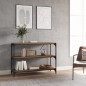 vidaXL Bücherregal Räuchereiche 100x33x70,5 cm Holzwerkstoff und Stahl vidaXL Bücherregal Räuchereiche 100x33x70,5 cm Holzwerkstoff und Stahl