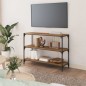 vidaXL Bücherregal Räuchereiche 100x33x70,5 cm Holzwerkstoff und Stahl vidaXL Bücherregal Räuchereiche 100x33x70,5 cm Holzwerkstoff und Stahl