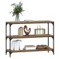 vidaXL Bücherregal Räuchereiche 100x33x70,5 cm Holzwerkstoff und Stahl vidaXL Bücherregal Räuchereiche 100x33x70,5 cm Holzwerkstoff und Stahl