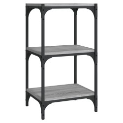 vidaXL Bücherregal Grau Sonoma 40x33x70,5 cm Holzwerkstoff und Stahl