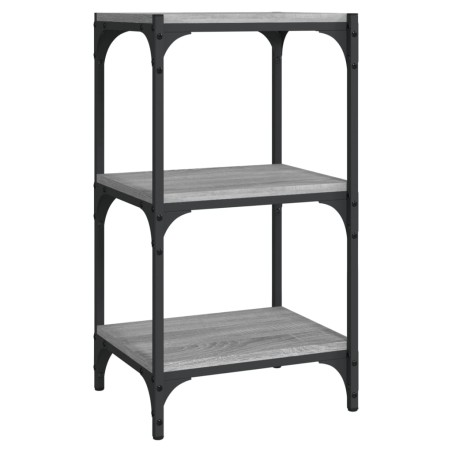 vidaXL Bücherregal Grau Sonoma 40x33x70,5 cm Holzwerkstoff und Stahl